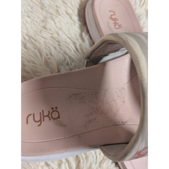 Ryka DIVA Pink Slip-On Sandals Size 8 Fabric Upper Lightweight Casual Slides - Picture 3 of 10